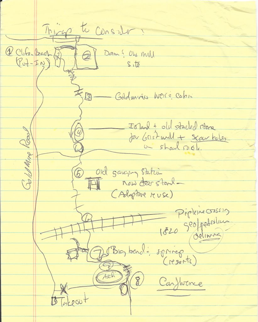 John Lane's map of Pacolet River