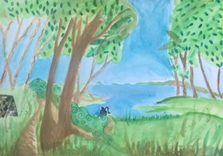 drawing of a landscape