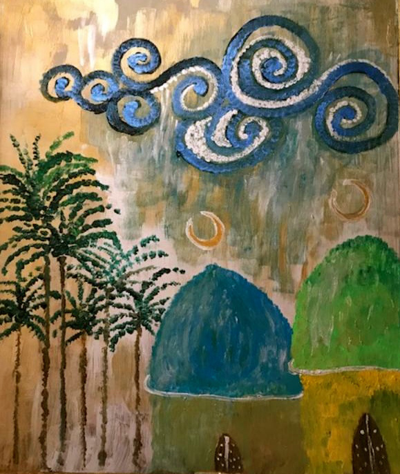 abstract painting of a landscape