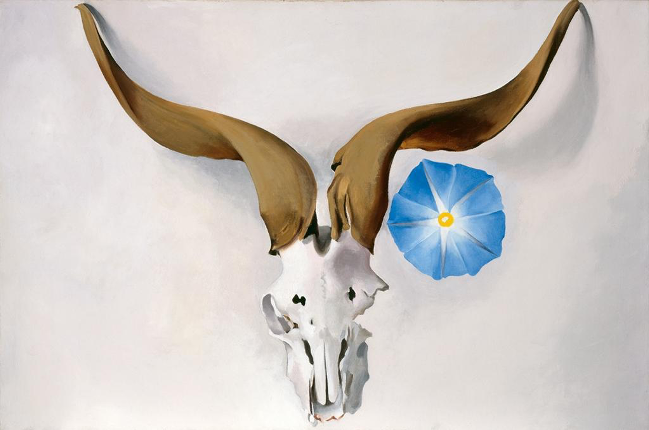 painting of Ram’s Head, Blue Morning Glory, 1938